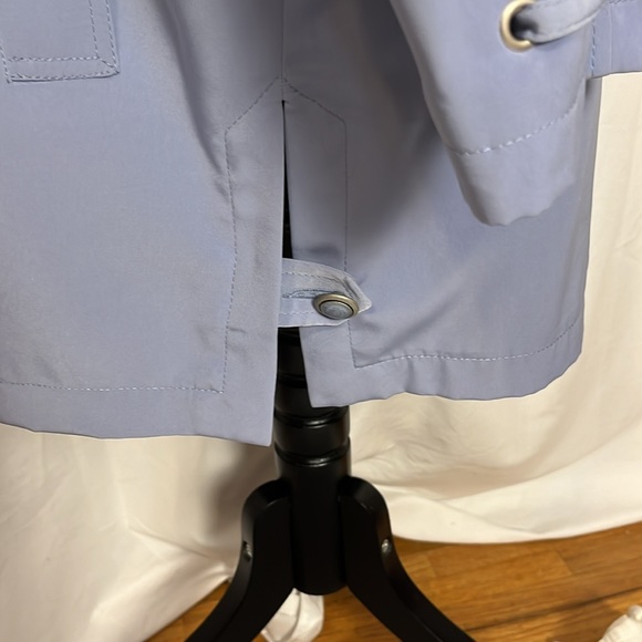 Vintage CS lightweight coat: (L) periwinkle with cream. Grommet and rope trim. - Picture 11 of 11
